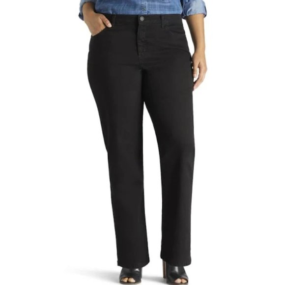 NWT ~ Lee ~ Instantly Slims Straight Leg black jeans - Picture 1 of 8